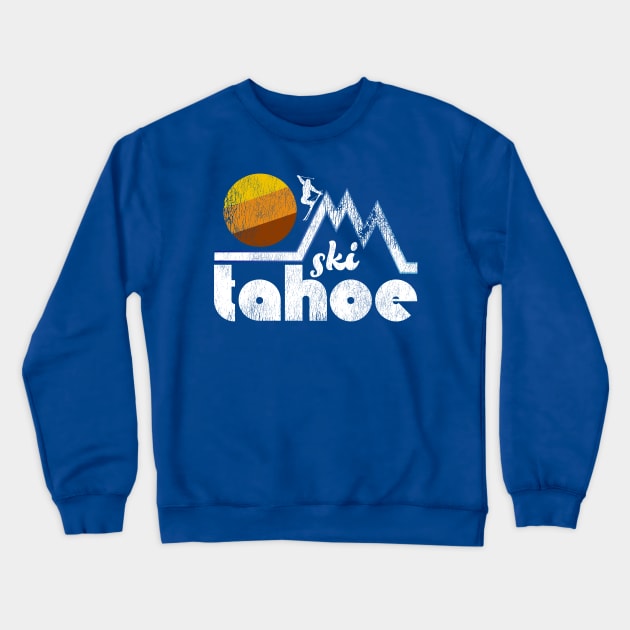 Retro Ski Tahoe Crewneck Sweatshirt by darklordpug